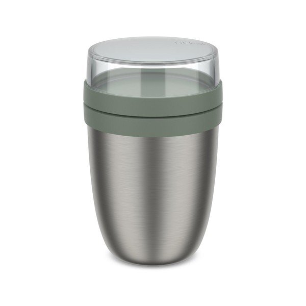 Termosica od nehrđajućeg čelika za hranu u srebrnoj boji/kadulja zelena 500 ml Ellipse – Mepal