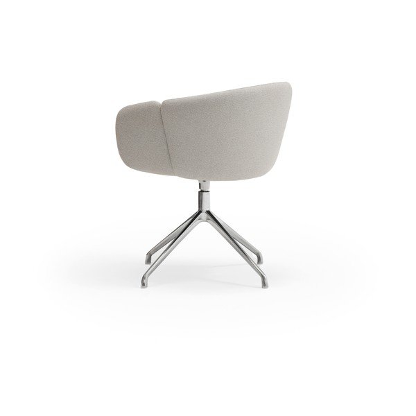 Svijetlo siva podstavljena blagovaonska stolica s naslonima za ruke Add – Teulat-image-4