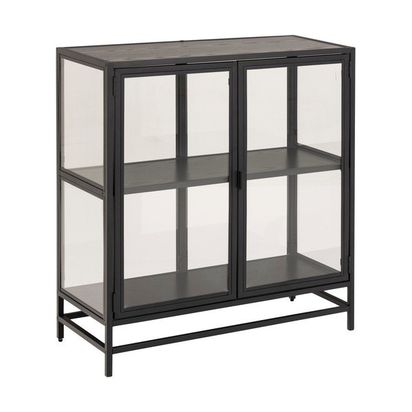 Vitrina Actona Seaford crna, 77 x 86,4 cm-image-2