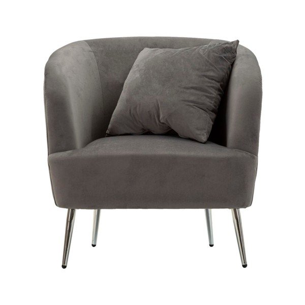 Siva baršunasti fotelja Silvery – Mauro Ferretti-image-2