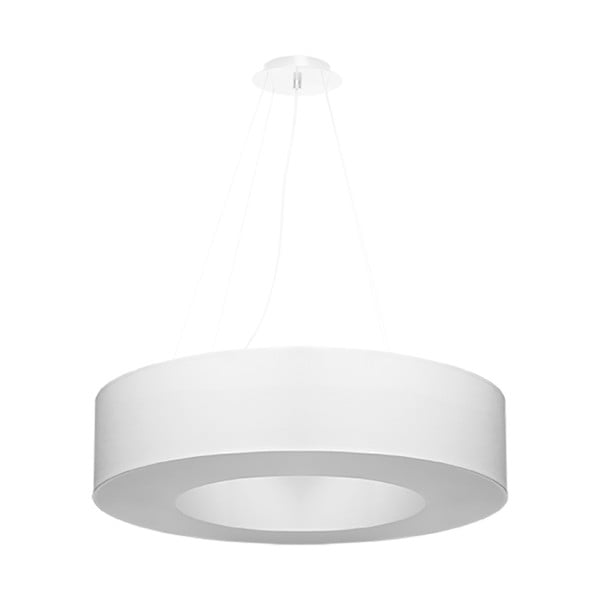 Bijela viseća svjetiljka s tekstilnim sjenilom ø 70 cm Galata – Nice Lamps