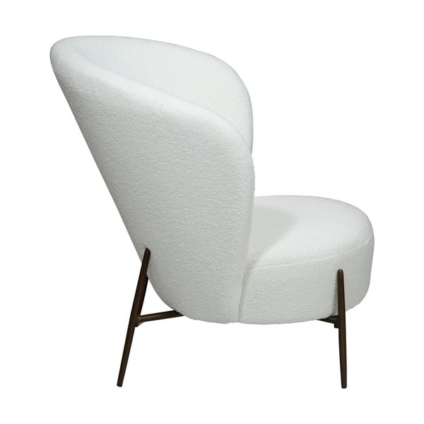 Bijela fotelja od bouclé tkanine Orbit – DAN-FORM Denmark-image-3