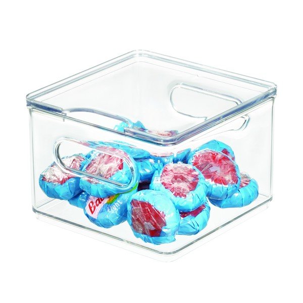 Prozirna kutija za odlaganje s poklopcem iDesign The Home Edit, 15,2 x 15,2 cm-image-3