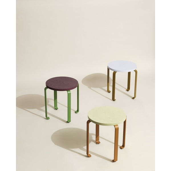 Zeleno-ljubičasta stolica od jasenovog drva Smile - Hübsch-image-3