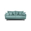 Tirkizna sklopiva/s prostorom za odlaganje sofa od samta 215 cm Bjork – Bonami Selection