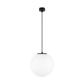 Bijela viseća svjetiljka s grlom u crnoj boji Sotto Luce TSUKI L, ⌀ 30 cm