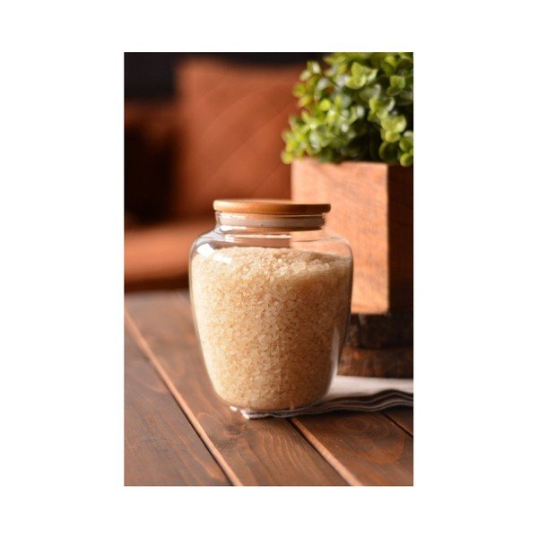 Staklena posuda s poklopcem od bambusa Bambum Rella Small-image-3