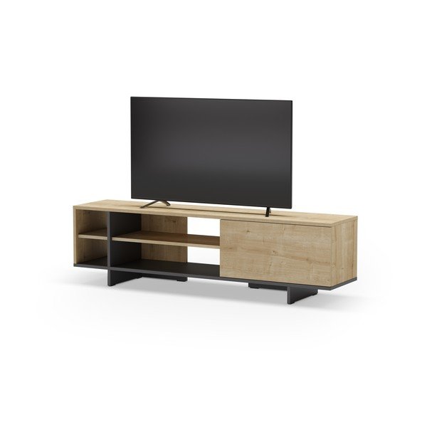 TV komoda u dekoru hrasta u prirodnoj boji 160x44 cm Cequoia – Marckeric-image-4