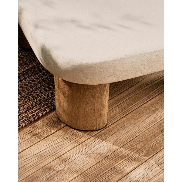 Vrtni stolić za kavu s betonskom pločom stola 80x80 cm Labra – Kave Home-image-2