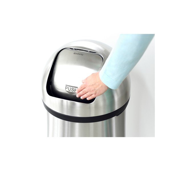 Željezna kanta za smeće u mat srebrnoj boji 60 l Push Bin – Brabantia-image-4