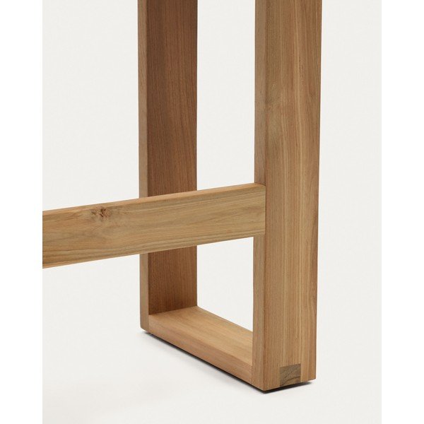 Vrtna klupa od masivnog drveta u prirodnoj boji Canadell – Kave Home-image-3