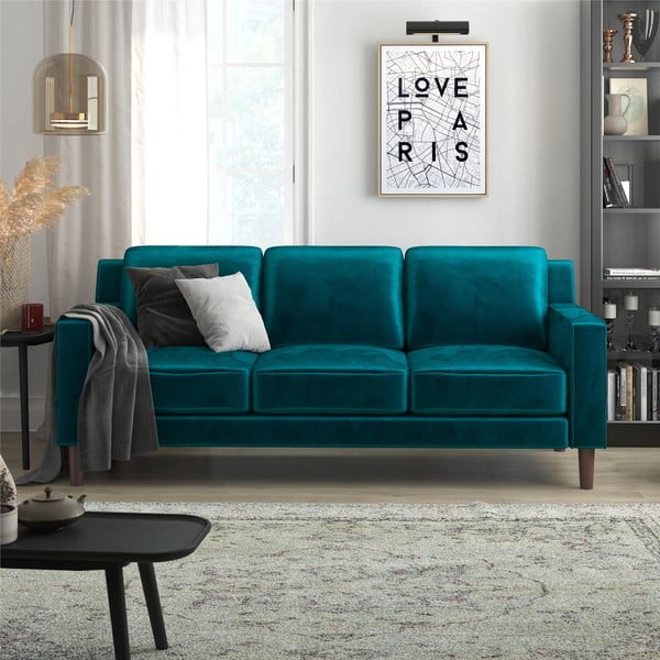 Zelena baršunasti sofa 83 cm Brynn – Støraa-image-2