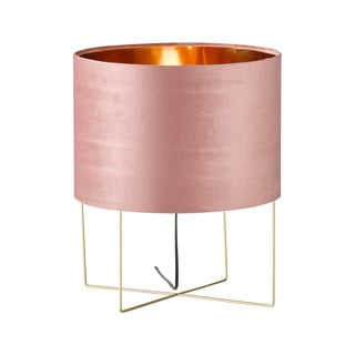 Ružičasta stolna lampa Fischer & Honsel Aura, visina 43 cm