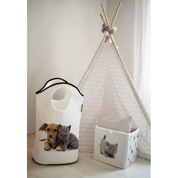 Bijela tekstilna dječja kutija za pohranu 57x26x70 cm The Cutest Ones – Butter Kings-image-1