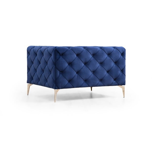 Tamno plava fotelja Como – Artie-image-2