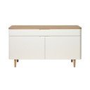 Niska komoda od bijelog hrasta Unique Furniture Amalfi