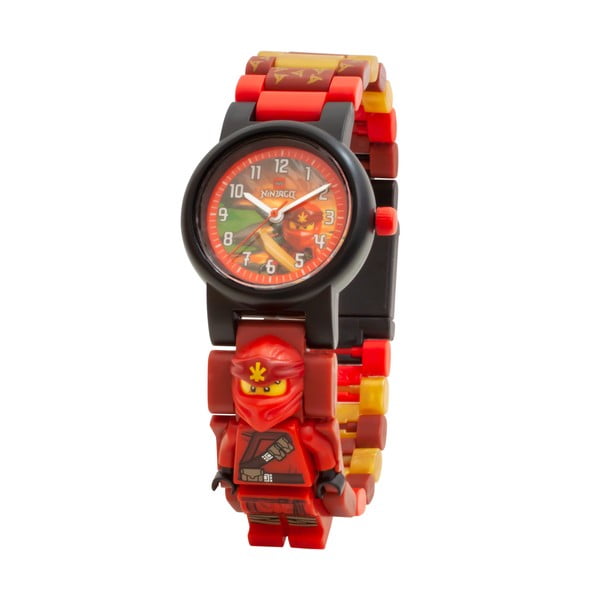 Crveni ručni sat s sklopivim remenom i minifiguricom LEGO® NINJAGO Kai