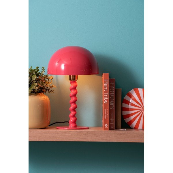 Ružičasta stolna lampa s metalnim sjenilom (visina 39 cm) Prisa – Leitmotiv-image-1