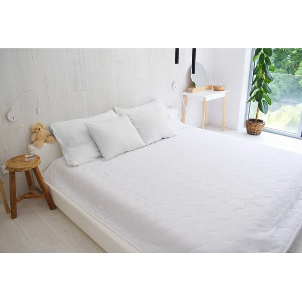 Bijeli prošiven prekrivač od muslina 210x240 cm Plain Muslin – Butter Kings-image-2