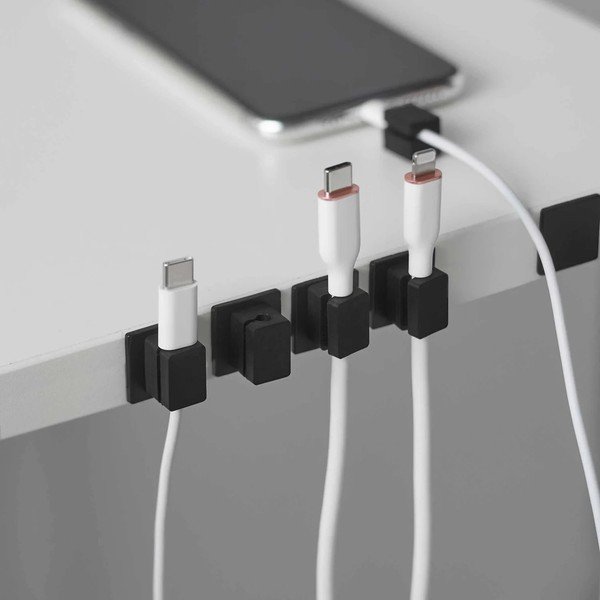 Crni metalni uredski organizatori u setu 5 kom za kablove Smart – YAMAZAKI-image-4