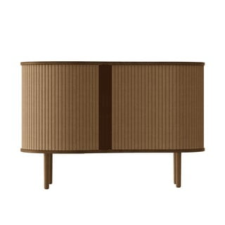 Smeđa/svjetlo smeđa komoda u dekoru hrasta s kliznim vratima 100x67x50 cm Audacious – UMAGE