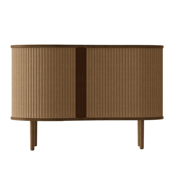 Smeđa/svjetlo smeđa komoda u dekoru hrasta s kliznim vratima 100x67x50 cm Audacious – UMAGE-image-1