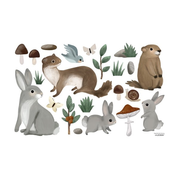 Naljepnice 64x40 cm Moutain Animals – Lilipinso