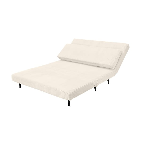 Krem sklopiva sofa od samta 140 cm Mallory – Støraa-image-4