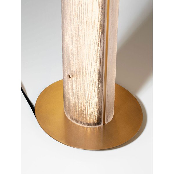 Mjedena metalna LED stolna lampa sa staklenim sjenilom (visina 40 cm) Gloree – Nova Luce-image-3