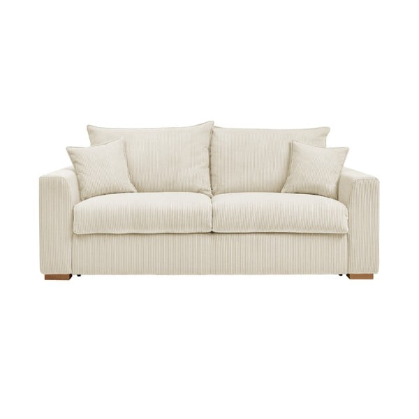 Krem sklopiva sofa od samta 225 cm Augustin – Bobochic Paris