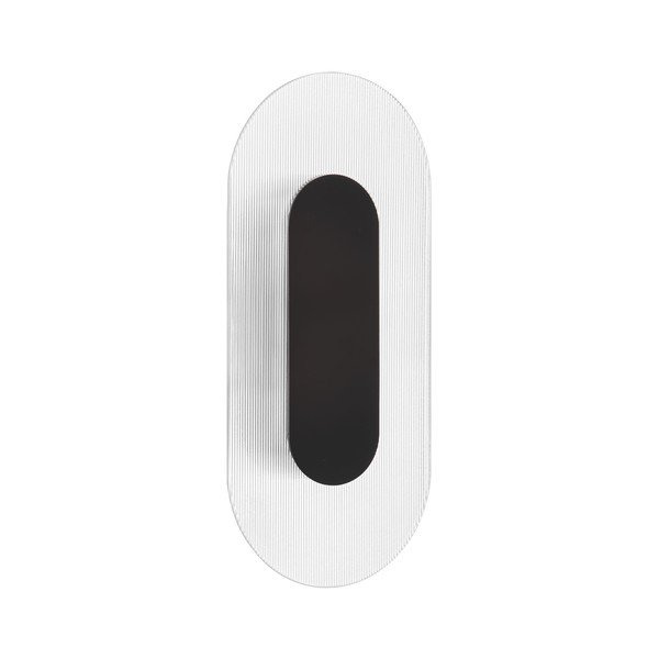 Mat crna metalna LED zidna lampa Vetrio – Nova Luce