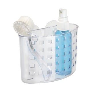Prozirna Samostojeća košarica s vakuumskim zakačkama za kadu iDesign Suction Bath