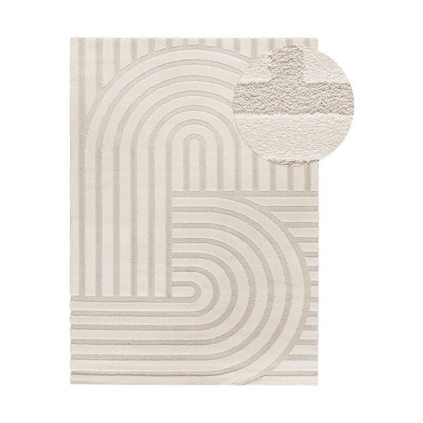 Krem tepih 120x170 cm Snowy – Universal