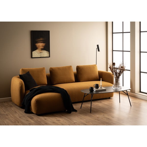 Crni stolić za kavu s keramičkom daskom 60x120 cm Caracas – Actona-image-1