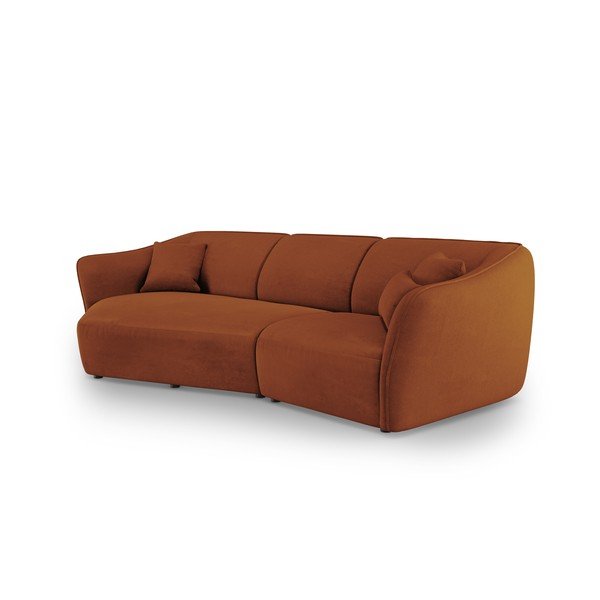 Ciglasta kutna garnitura od bouclé tkanine Tokyo – Cosmopolitan Design-image-1