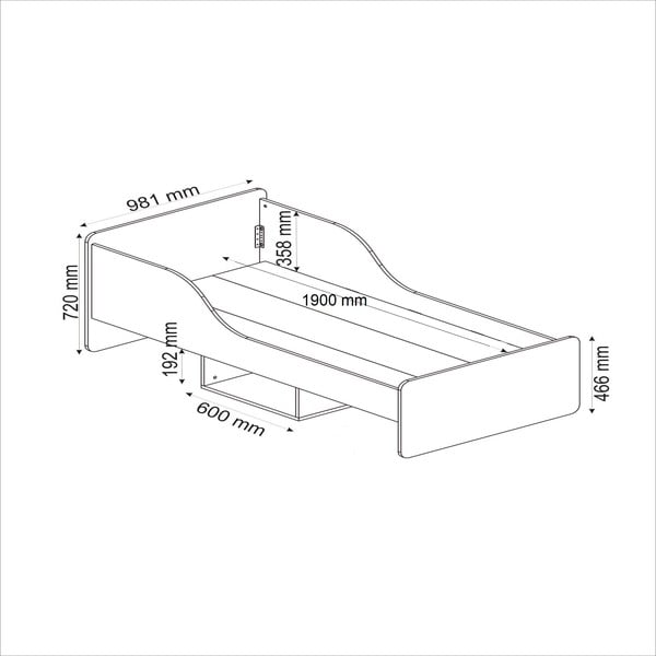 Krevet s prostorom za pohranu 90x190 cm u prirodnoj boji Evren – Kalune Design-image-4