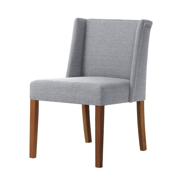 Siva stolica s tamnosmeđim nogama od bukve Ted Lapidus Maison Zeste