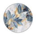 Plavi/u zlatnoj boji perivi okrugao tepih ø 100 cm Golden Leaves – Mila Home