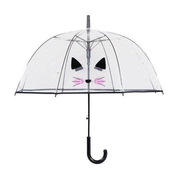 Prozirni štapni kišobran Birdcage Cute Cat, ⌀ 85 cm-image-1