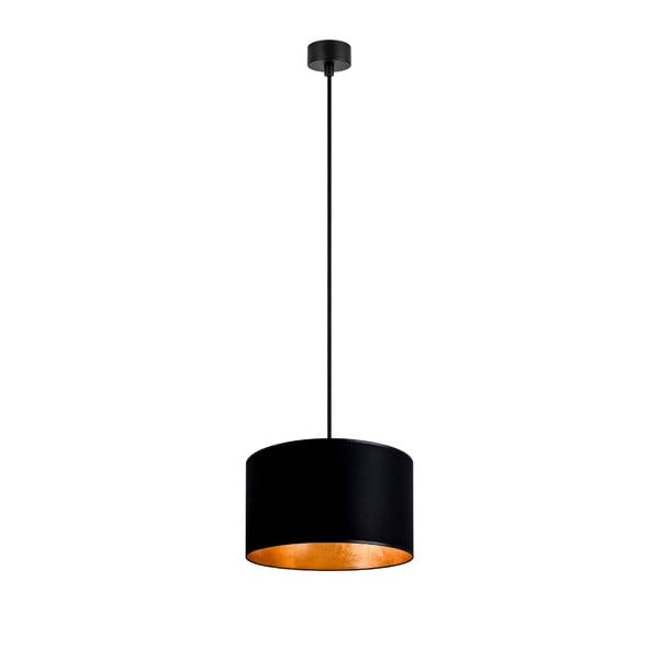 Crna stropna svjetiljka sa zlatnim interijerom Sotto Luce Mika, ∅ 25 cm