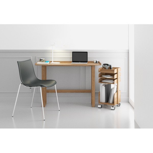 Pisaći stol od masivnog hrasta Wireworks Slim-image-1