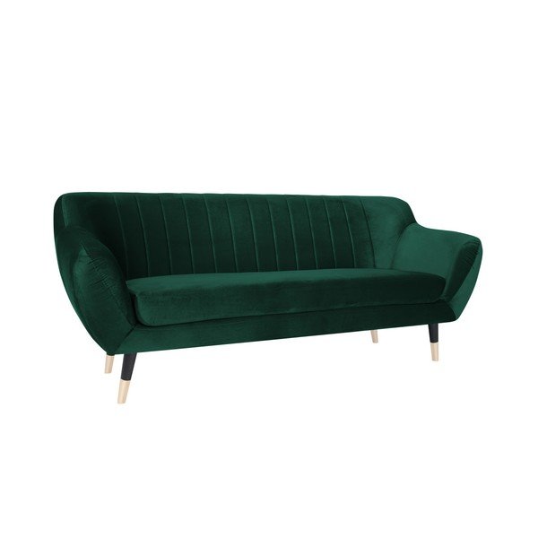 Zelena sofa s crnim nogama Mazzini Sofas Benito, 188 cm-image-2
