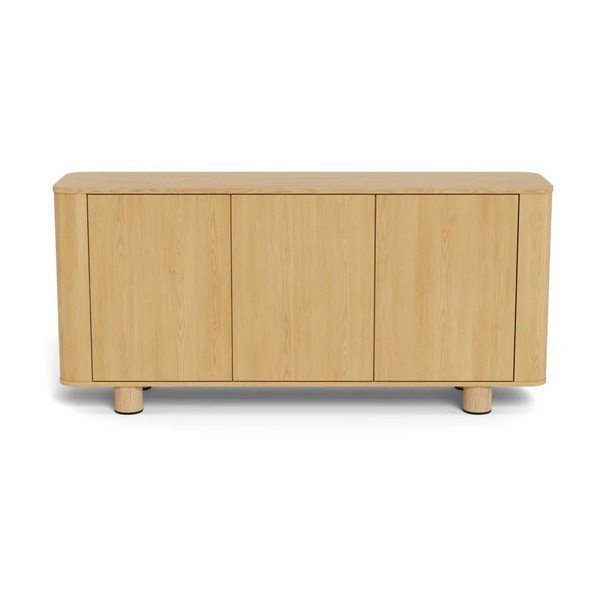 Komoda u dekoru hrasta u prirodnoj boji 160x75x40 cm Atmore – Actona-image-3