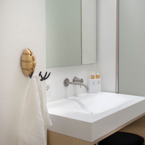 Crna/u zlatnoj boji plastična zidna kuka Bug – Spinder Design-image-1