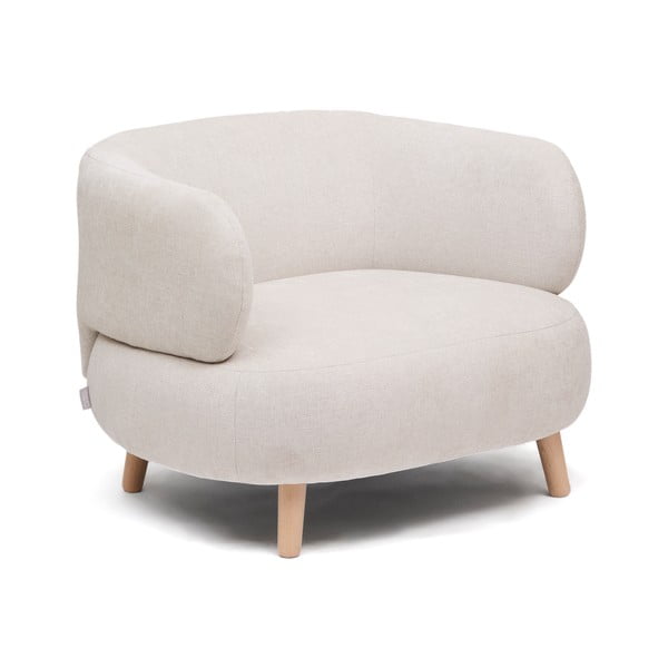 Bež fotelja od šenila Luisa – Kave Home