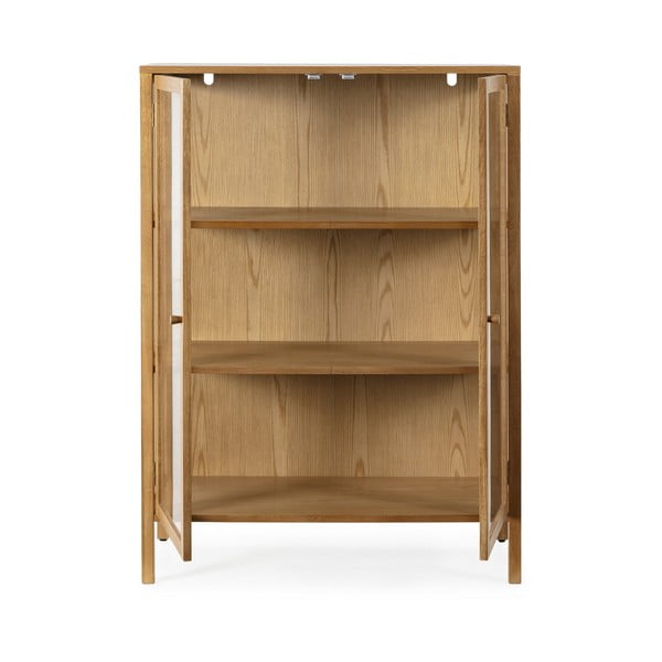 Vitrina u dekoru hrasta u prirodnoj boji 90x126x40 cm Ceci – MOME-image-4
