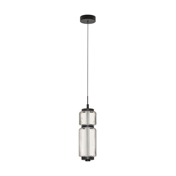 Mat crna staklena LED viseća svjetiljka ø 12 cm Liesa – Nova Luce