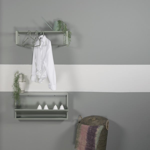 Prljavo zeleni metalni preklopni ormarić za cipele 75x37,5x12,5 cm Billy – Spinder Design-image-4