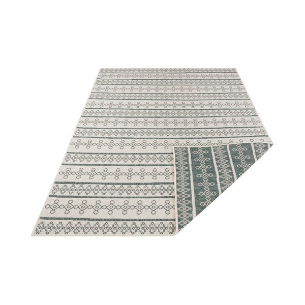 Zeleno-krem dvostrani tepih prikladan za vanjsku Bougari Madeiru, 200 x 290 cm-image-1