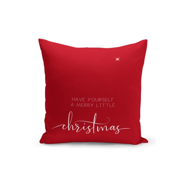 Crvena božićna ukrasna jastučnica Kate Louise Christmas Noel, 43 x 43 cm